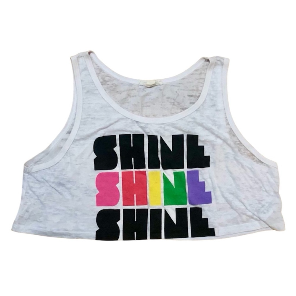 Forever 21 Shine Crop Tank Top, Large